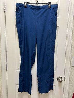 Plus Size 2X WonderWink Navy Drawstring Scrub Pants.